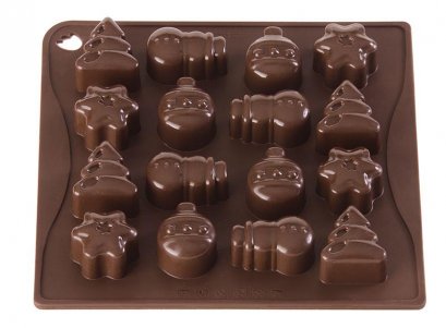 CHOCO02 Pavoni BROWN CHOCO PRALINES: CHRISTMAS