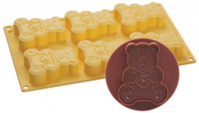CK06GL8S Pavoni SILICONE MOULD BEAR BOX 330X185X30 MM