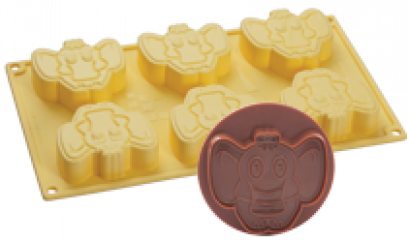 CK07GL8S Pavoni SILICONE MOULD ELEPHANT BOX 330X185X30 MM