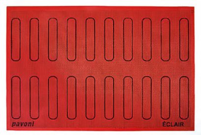ECL20 Large Eclair Silicon Baking Mat PAVONI MAT 585X385 MM: MICROPERFORATED PADS