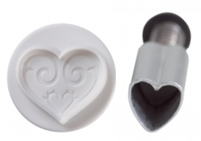 N03004 Pavoni SPECIAL DAY DOUGH CUTTER: HEART 2 PCS