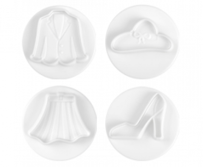 N03017 Pavoni SPECIAL DAY DOUGH CUTTER: VOGUE 4 PCS