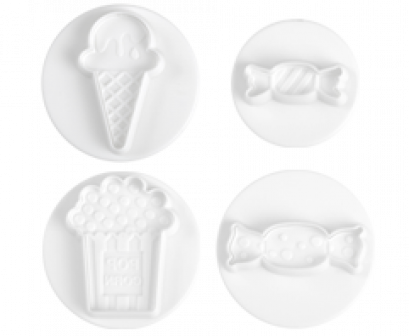 N03021 Pavoni SPECIAL DAY DOUGH CUTTER: SWEET 4 PCS