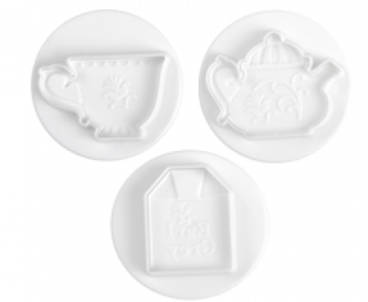 N03022 Pavoni SPECIAL DAY DOUGH CUTTER: TEA 3 PCS