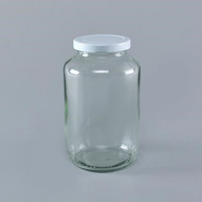 6416 Glass Bottle 24 OZ Black Lid@4
