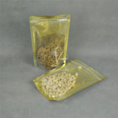 2201 Laminated Stand Bag: Clear Front with Gold Back  11*20.5 cm@50