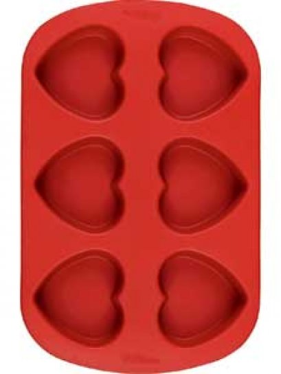 2105-4012 Wilton VAL 6 CAV SILICONE HEART PAN