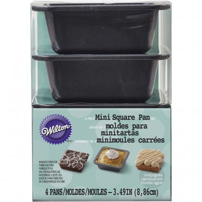 2105-4637 Wilton 4PC MINI SQUARE IN PET BO