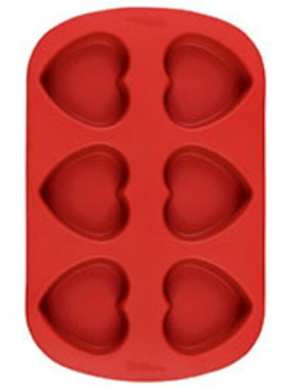 2105-4824 Wilton 6 CAVITY SILICONE HEART MOLD