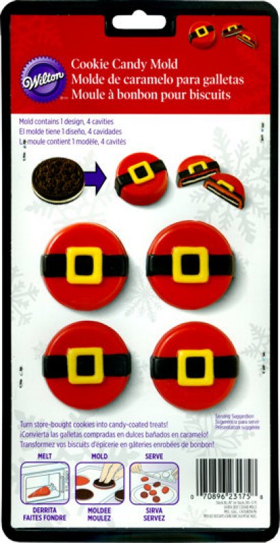 2115-0175 Wilton SANTA BELT COOKIE CANDY MOLD