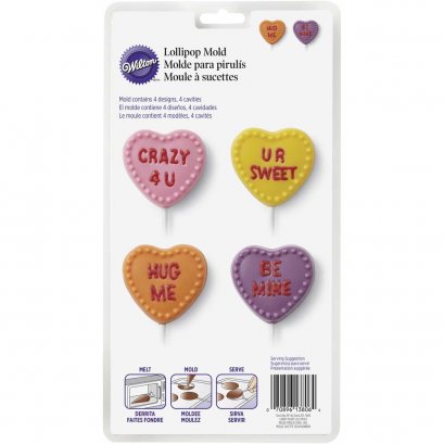 2115-3806 Wilton CANDY HEART LOLLI MOLD