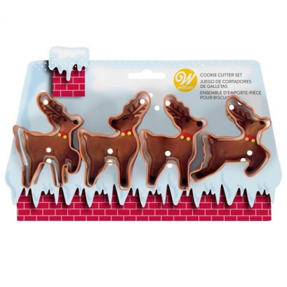 2308-0-0030 REINDEER CKIE CUTTER 4 PC