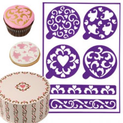 417-5158 Wilton STICK N STAY STENCILS HEART