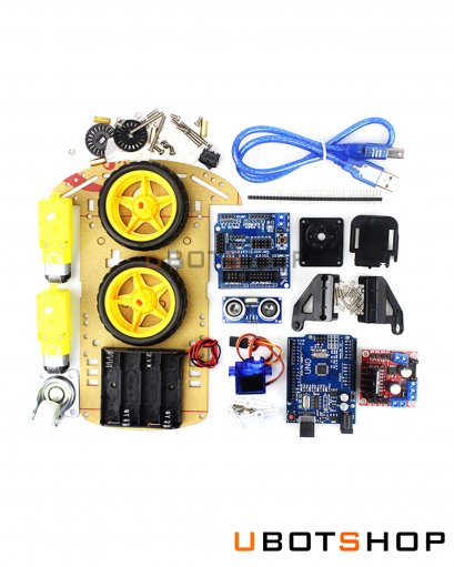 Motor Smart Robot Car Chassis Kit Encoder Battery Box 2WD Ultrasonic module for Arduino kit