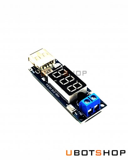 2 in 1 4.5V-40V Voltmeter + 5V USB Charger Step-Down Power Module(PR0009)