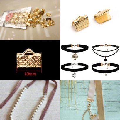 ปลายริบบิ้น ขนาด 10mm และ 5mm 100ชิ้น/แพ็ค