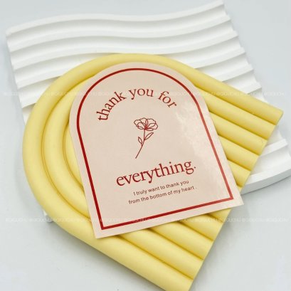 สติ๊กเกอร์สไตล์ Cozy &quot;thank you for everything&quot; (Size7 x 9 cm.)