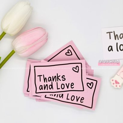การ์ดขอบคุณ Thanks Cards (แพค 30 แผ่น) พิมพ์กันน้ำ 280gram