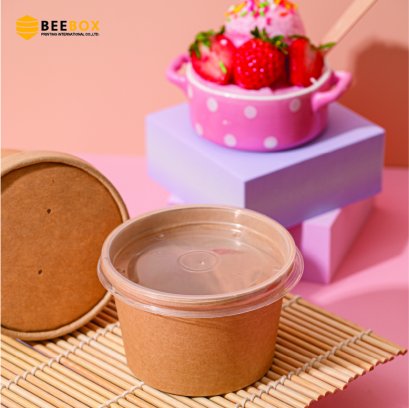 ถ้วยซุป ถ้วยทรงสูง ขนาด 8oz. พร้อมฝากระดาษ 97KP (มีราคาส่ง)