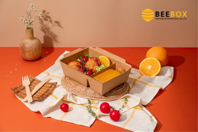 กล่องฝาใส2ช่อง1200ml.