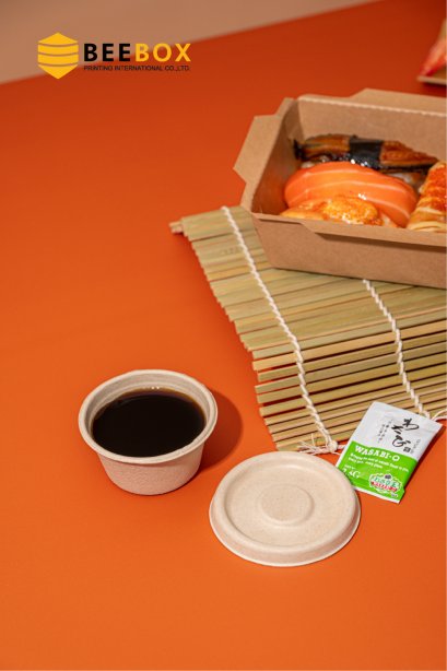 ถ้วยน้ำจิ้มชานอ้อย ฝาชานอ้อย