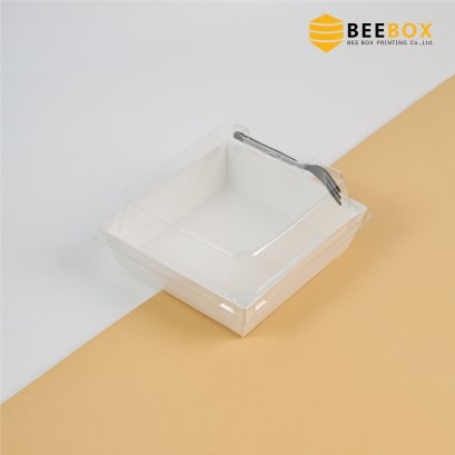 กล่องจตุรัสใหญ่ส้อมข้างขาว