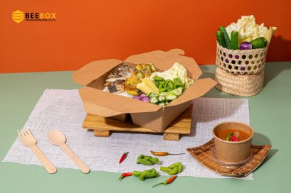 กล่องสี่ฝา2ช่อง1220ml