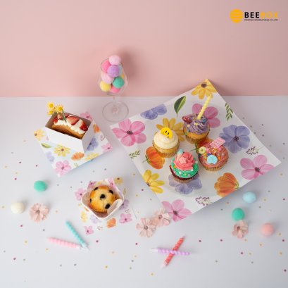 กระดาษรองลาย Floral ขนาด 12x12&quot;