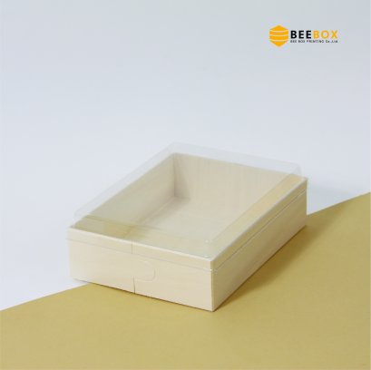 กล่องผืนผ้าลายไม้กลาง