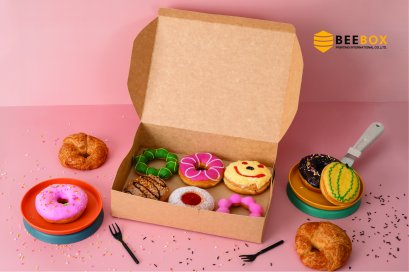 กล่องครัวซองสีน้ำตาล