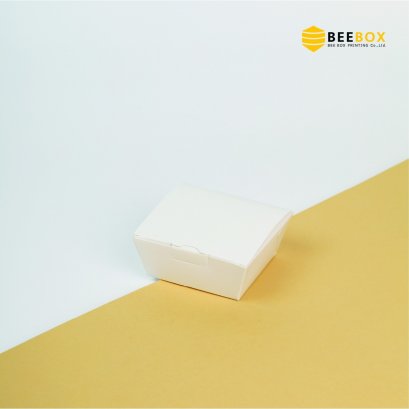 กล่องอบได้ฝาทึบสีขาว