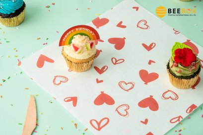 กระดาษรองลายหัวใจใหญ่