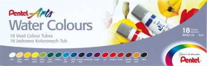 สีน้ำ 18 สี WFRS-18 เพนเทลหลอดลามิเนต
