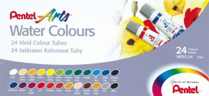 สีน้ำ 24 สี WFRS-24 เพนเทลหลอดลามิเนต