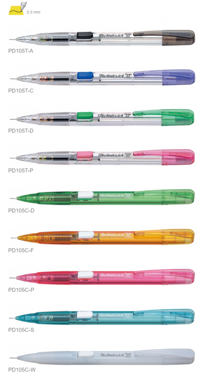ดินสอกด 0.5 Pentel PD-105T Techniclick