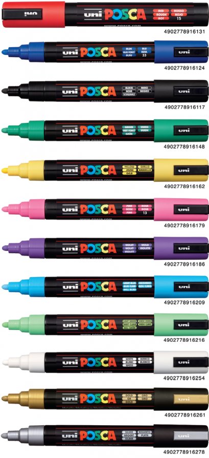 ปากกา Uni Posca PC-5M ขนาดหัว 1.8-2.5 มม.