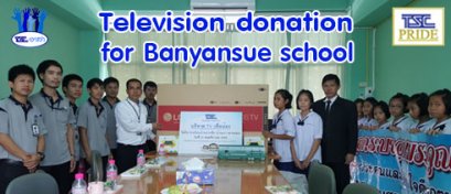 Television donation for Banyansue school                