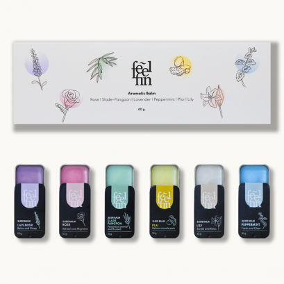 Boxset 6 Pieces Classic Aromatic Slide Balm (Black)