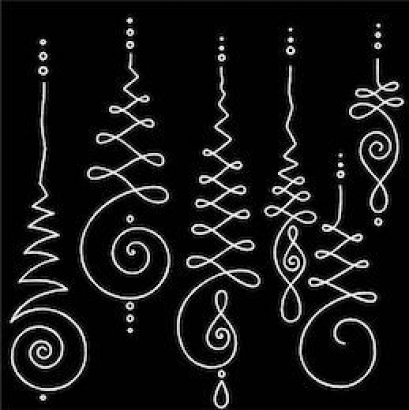 Unalome symbol tattoo 