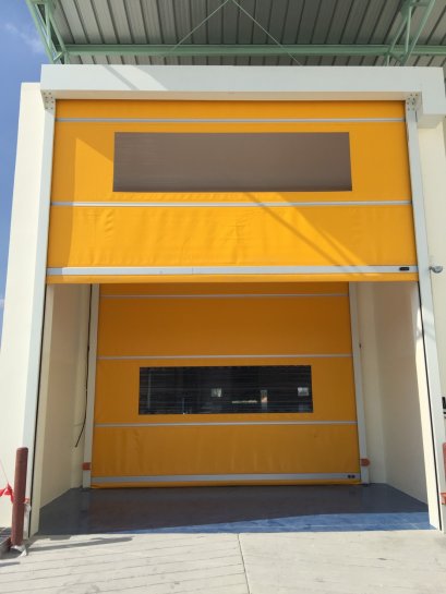 ประตูผ้าใบ ประตูตาข่ายเปิดปิดเร็วอัตโนมัติ (PVC Speed shutter door)