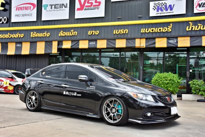 Honda Civic FB ล้อ Lenso V1N 18x8.5 ET38 ล้อแม็กแต่งรถสปอร์ต 5x114.3 ลุคเรียบหรู ใส่ตรงรุ่น ติดตั้ง Autoquiks รังสิต ปทุมธานี