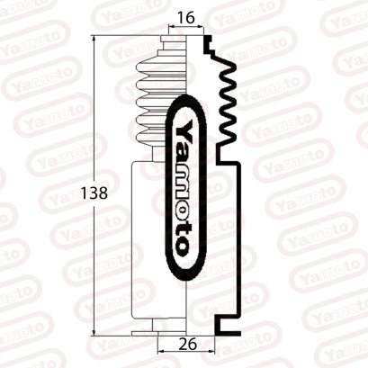 STEERING GEAR BOOT RODEO, KBZ, TFR