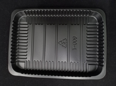 บรรจุภัณฑ์ ถาดพลาสติก PP สีดำ ทนความร้อน แช่แข็งได้