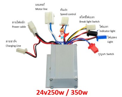 กล่องควบคุม 24v 250w สกุ๊ตเตอร์ไฟฟ้า รหัสสินค้า : E24V2