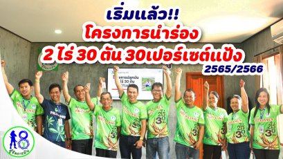 โครงการนำร่องปลูกมันสำปะหลัง 2 ไร่ 30 ตัน 30 เปอร์เซ็นต์แป้ง ระบบผู้จัดการมัน ปี65/66