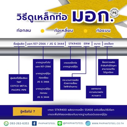 วิธีดูท่อเหล็ก_มาตรฐานมอก.