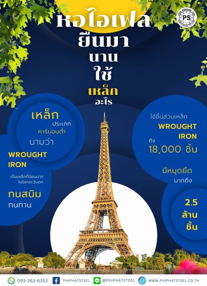 หอไอเฟลใช้เหล็กอะไร