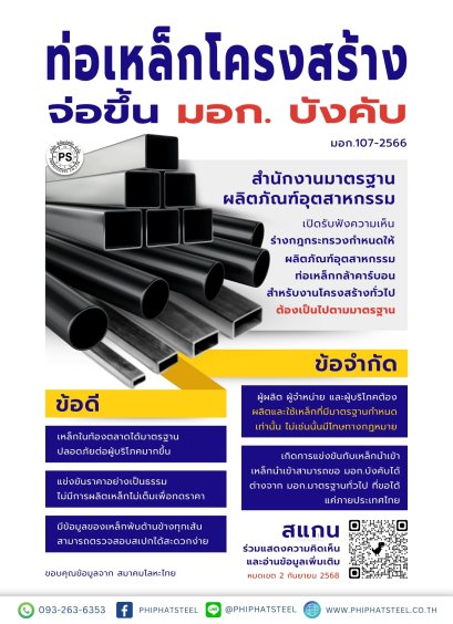 ท่อเหล็กโครงสร้าง_มอก.บังคับ