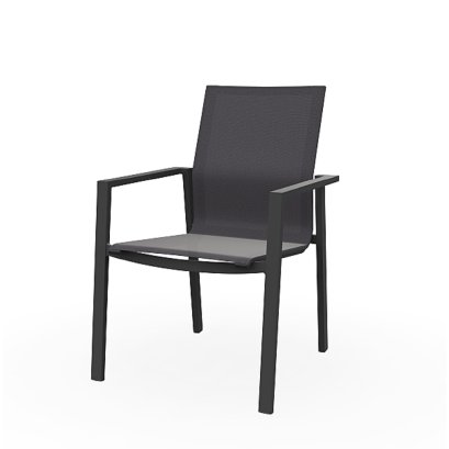 BEJA เก้าอี้ทานข้าวกลางแจ้ง พร้อมที่วางแขน สีชาโคล