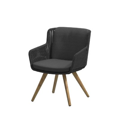 Flores เก้าอี้ทานข้าวกลางแจ้ง สีแอนทราไซต์